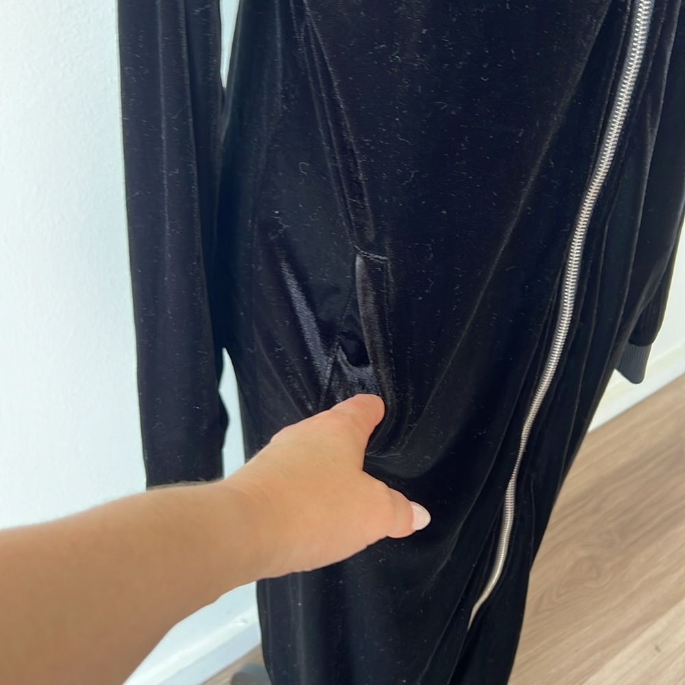 Juicy Couture Black Label Velvet Long Dress Jacket - Picture 5 of 6
